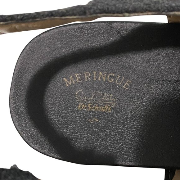 Dr Scholls Meringue WESLYN Platform Wedge Sandal Womens 9.5 Gray Felt Chunky - Picture 8 of 12